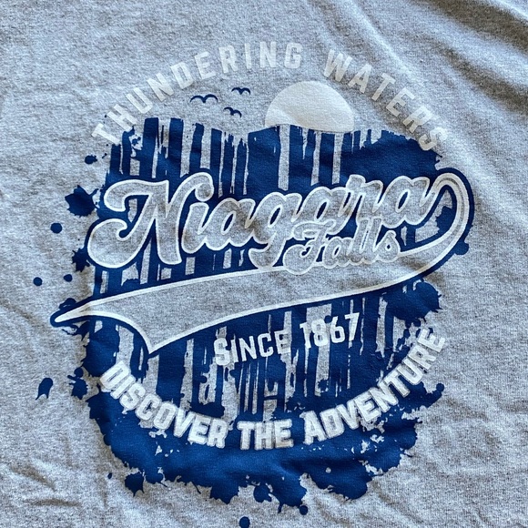 Niagara Falls New York NY T-Shirt EST Thundering Waters Discover The Adventure - Picture 1 of 4